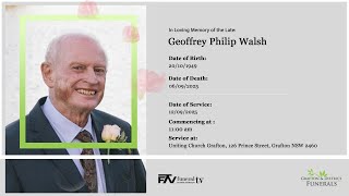 Memorial service for Geoffrey Philip Walsh