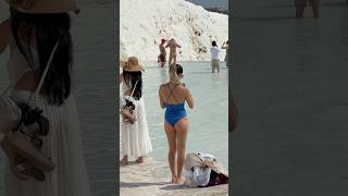 ☀️Best Cleopatra Pool Fun Pamukkale Turkey -Sunny Day?️ #cleopatra #pool #pamukkale
