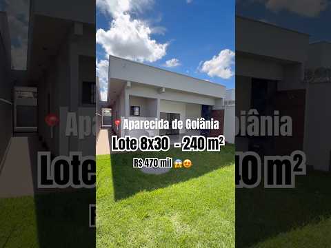 EXCELENTE PROJETO EM LOTE 8x30! 3Q COM MUITO ESPAÇO E QUINTAL! APARECIDA DE GOIÂNIA | R$ 470 MIL