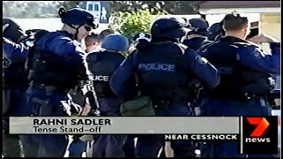 Ch7 news NSW Police shooting and siege June 2002 in Cessnock, NSW