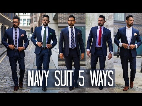 How to Wear a Navy Suit 5 ways | Men's Style & Fashion...