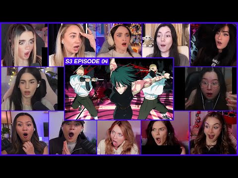[MEGA GIRLS REACT] Maki vs Zenin Clan | JJK Season 3 Ep 4 Girl Mega Reaction Mashup