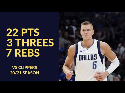 Kristaps Porzingis 22 Pts 3 Threes 7 Rebs Highlights vs LA Clippers | NBA 20/21 Seaason