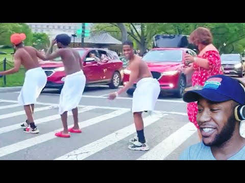 Amapiano Is Causing Trouble In The Street Of America | Towel Guys Crossing the Road guys in towel
