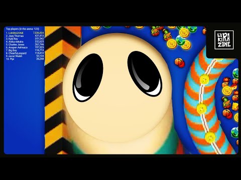 WORMS ZONE epic Gameplay Top 1 | #336 | wormate.io Worms zone biggest snake game video | LUKIRAZONE