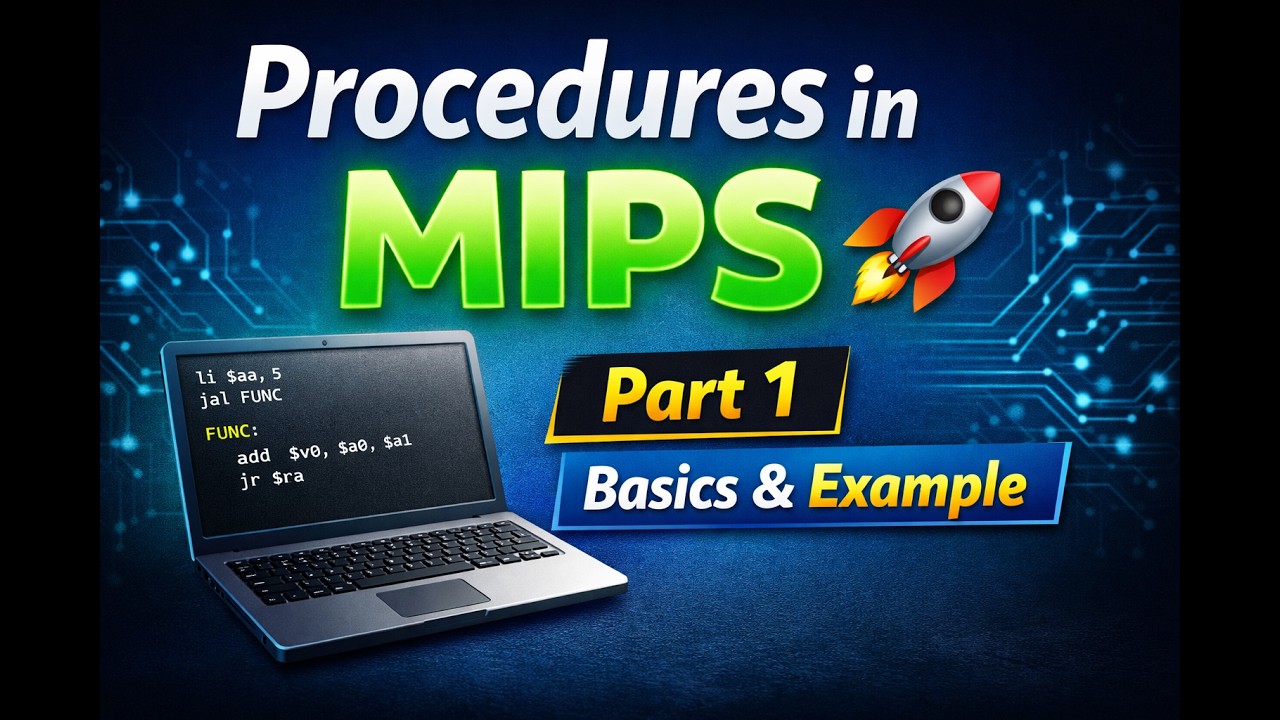 MIPS Procedures for Beginners 🚀 (Part 1) | Beginner to Practice