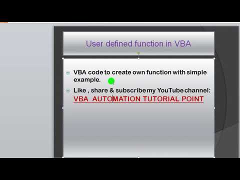 VBA code to create user defined function in Excel | User defined function in VBA Excel