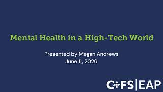 Mental Health in a High-Tech World