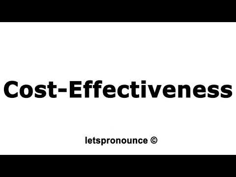 How to Pronounce Cost-Effectiveness