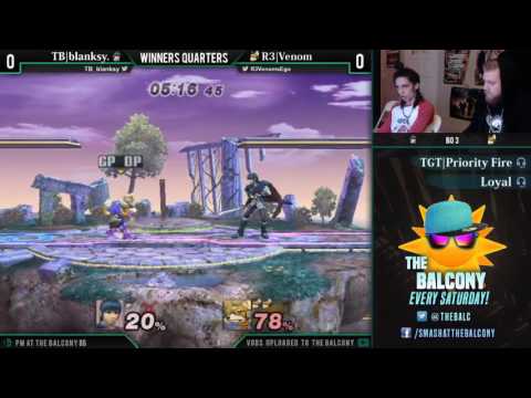 PM @ the Balcony 86 - Winners Quarters ft. TB|blanksy. (Marth) VS R3|Venom (Fox)