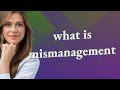 Mismanagement | meaning of Mismanagement