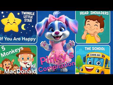 Kids Songs Compilation: If You're Happy, Head, Shoulders, Knees & Toes, Five Little Monkeys, The Wheels on the School Bus, Old MacDonald, Twinkle Twinkle Little Star!