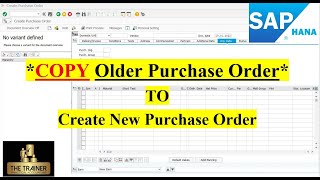 How to Copy a Purchase Order in SAP| Copy an older purchase order to create NEW| #ME21N #SAP #Sapest