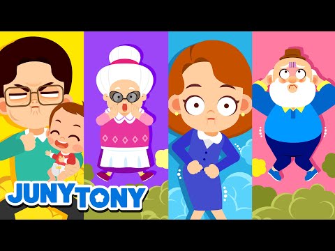 We Are a Gassy Poopy Family + More｜Kids Songs｜Cartoon｜JunyTony