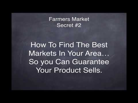 Farmers Market Secret (How to become a vendor)