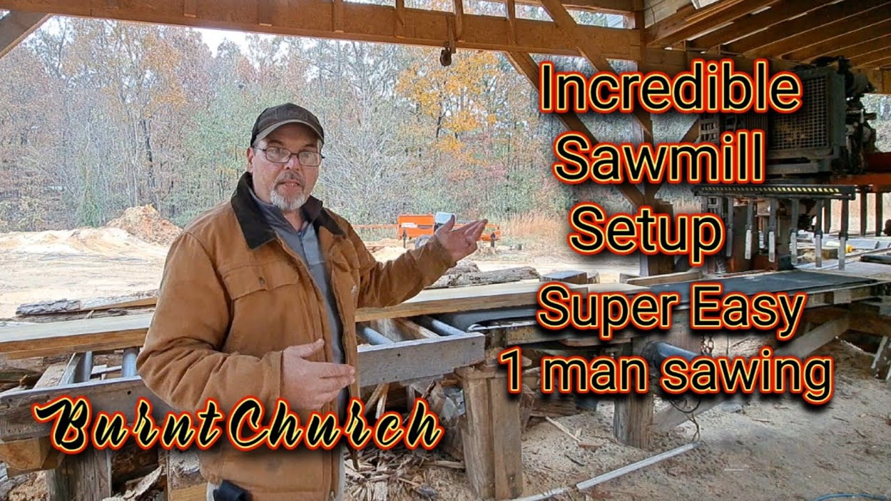 Incredible Sawmill Setup,Super Easy 1 man Sawing  #sawmill #sawmilling