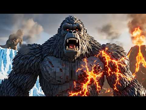 KingKong Lava vs Ice Dragon – Epic Lego Monster Battle in Jurassic World