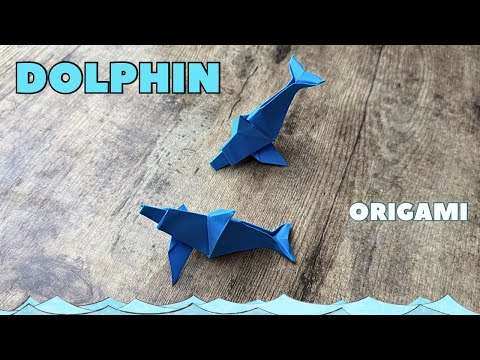 ORIGAMI DOLPHIN EASY ORIGAMI WORLD TUTORIAL | HOW TO MAKE ORIGAMI DOLPHIN FROM PAPER