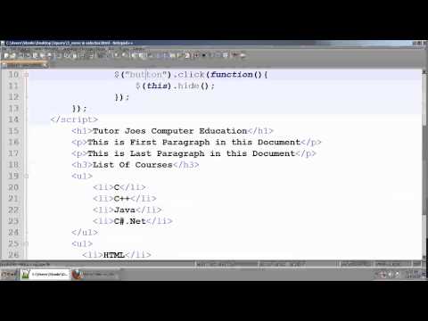 Jquery Tutorial Much More Selectors In Jquery Tamil Part 4