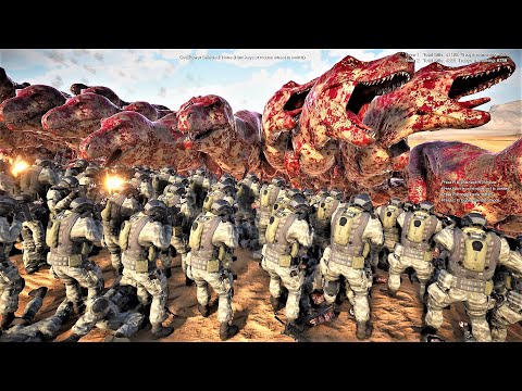 50,000 US SPECIAL FORCES VS 5000 T-REX DINOSAURS | Ultimate Epic Battle Simulator 2 UEBS 2