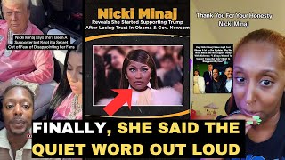 Niki Minaj AKA MAGA Minaj Boldly Says The Quiet word OUT LOUD and speaks about why she went MaGa. 