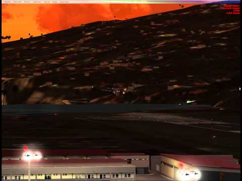 FSX A330 visual landing at LPMI RNW 5 (Madeira)