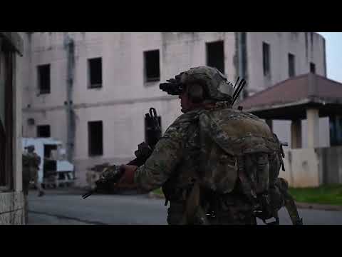 USAF SOF members participate presence patrol during the Emeral Warrior 22.1