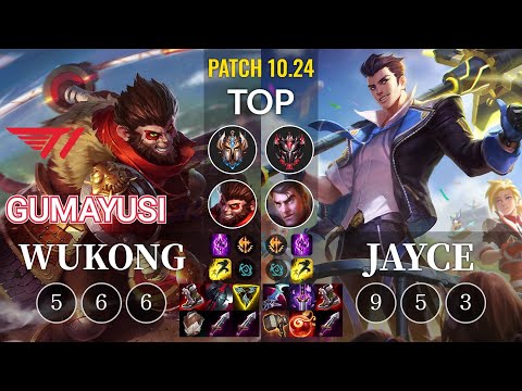 T1 Gumayusi Wukong vs Jayce Top - KR Patch 10.24