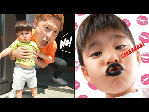 【POP Dad🕺🌈】 Yoshipapa's funny video🥳🥳🥳#longvideo#よしパパ#baby #dad#happening#cute