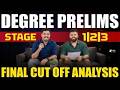 DEGREE PRELIMS STAGE 1 2 3 FINAL CUTOFF ANALYSIS SUPER NOTES APP