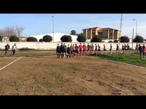 Salida vestuarios ATLÉTICO PUEBLONUEVO B 2 - CD LA ROCA 0 (23-01-16)