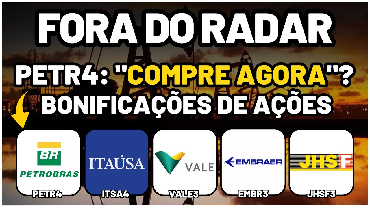 🔴 VALE3: "VENDA AGORA"? EMBR3: LUCRO ABSURDO! PETR4: DIVIDENDOS EM BREVE! ITSA4: BONIFICAÇÃO? JHSF3