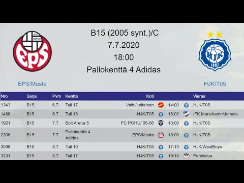 HELSINKI CUP 2020: EPS Musta - HJK T05