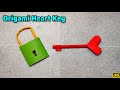 Origami Heart Key Origami Tutorial Paper Craft