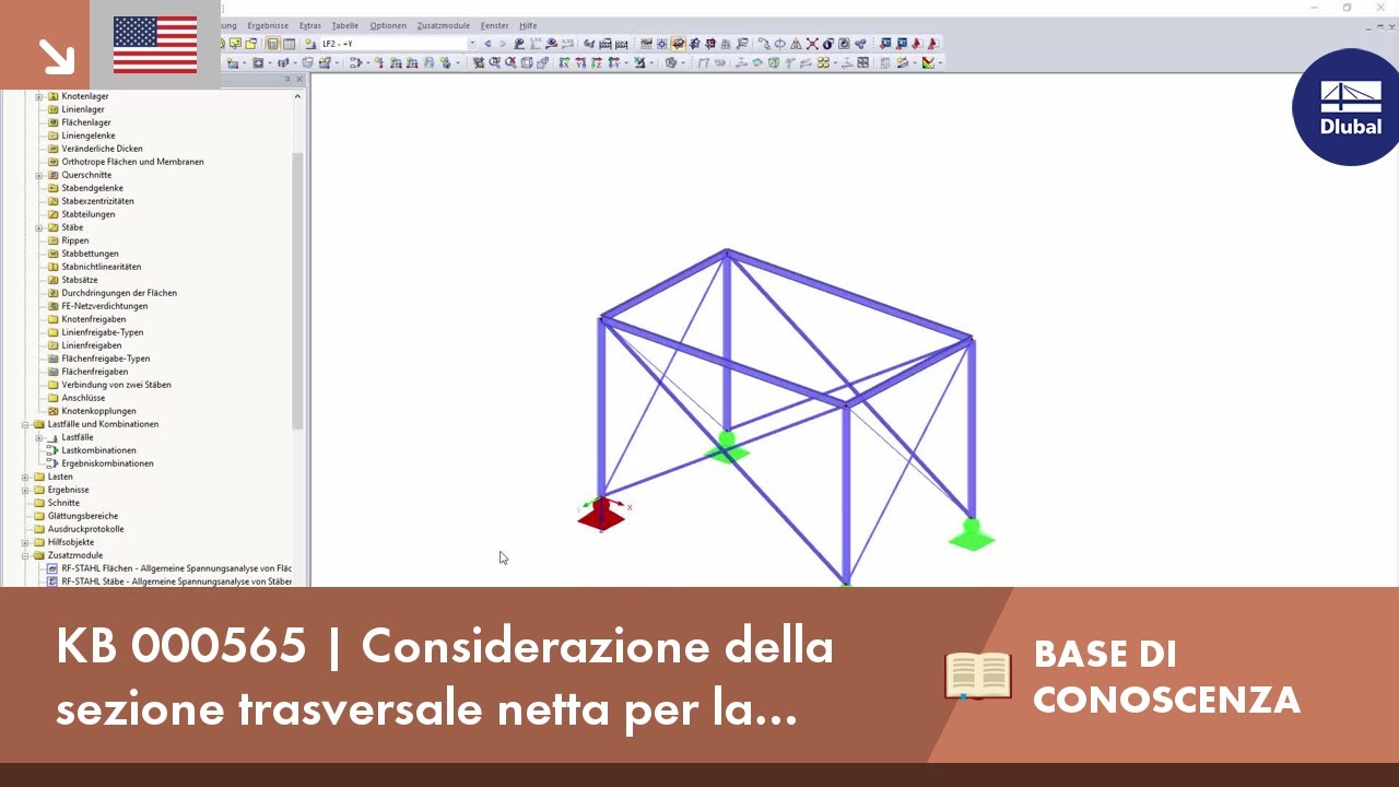 KB 000565 | Considerazione della sezione trasversale netta per tensione di trazione secondo EN 1993-1-1