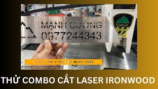 Cắt laser tại triển lãm VIMF 2023 sử dụng máy IRONWOOD và máy nén khí cao áp