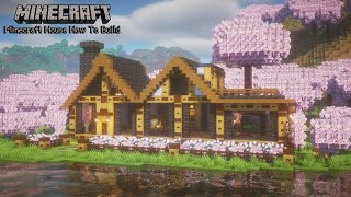 Minecraft  How to build Suburban Riverside Residence  🌿