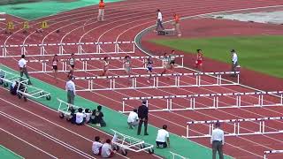 静岡県中学新人陸上　女子共通100Ｈ　決勝