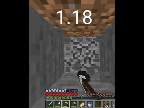 Digging Straight down in 1.17 vs 1.18 || #never #straight