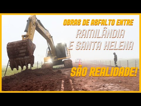 OBRA DE ASFALTO QUE LIGARÁ SANTA HELENA A RAMILÂNDIA COMEÇOU