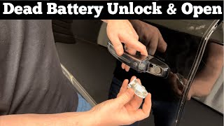 How To Unlock & Open 2015 - 2020 Cadillac Escalade If Battery Dies - Jump Start Charge Dead Battery