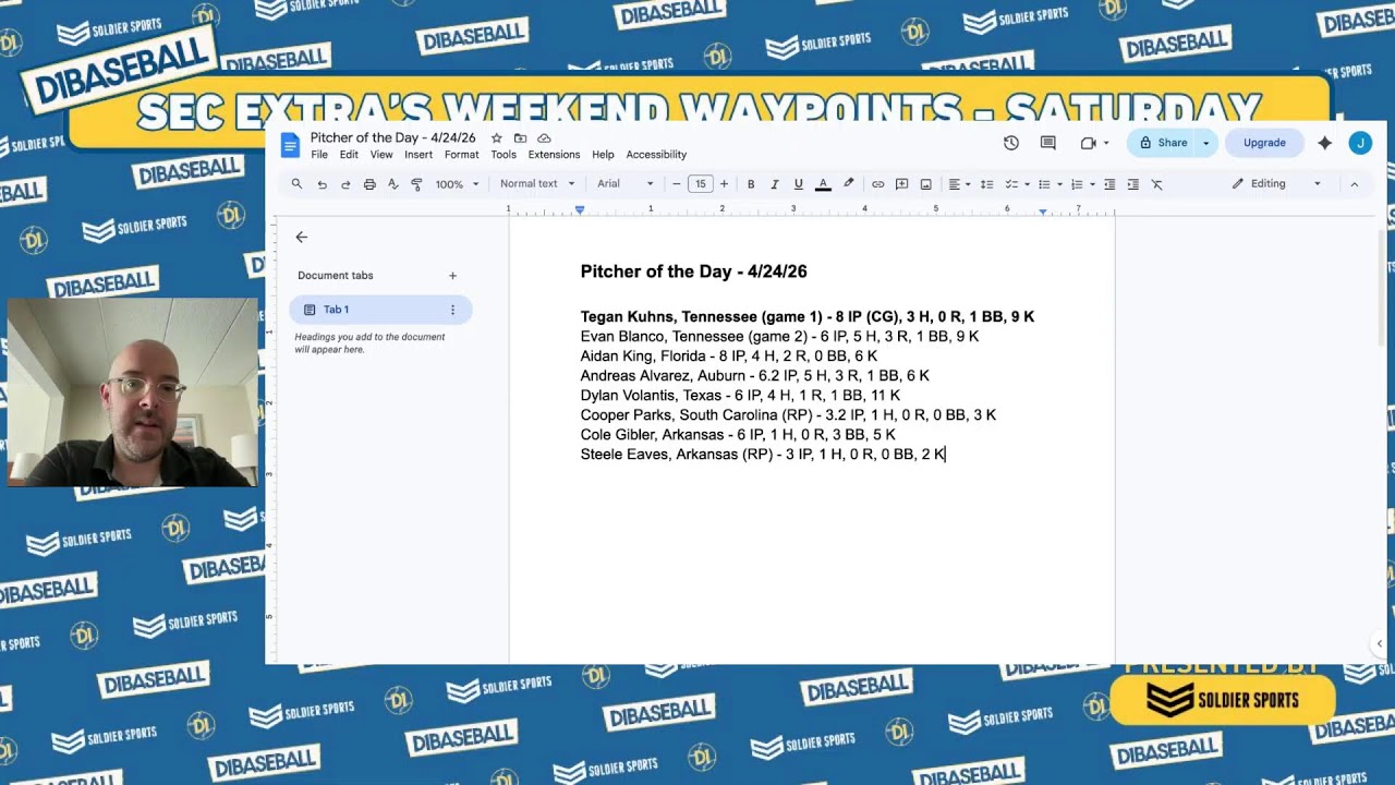 Saturday Waypoints - SEC Baseball This Weekend with Joe Healy [4-25-26]