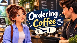 ☕ Ordering Coffee in English | Day 1 Speaking Practice with Jessica