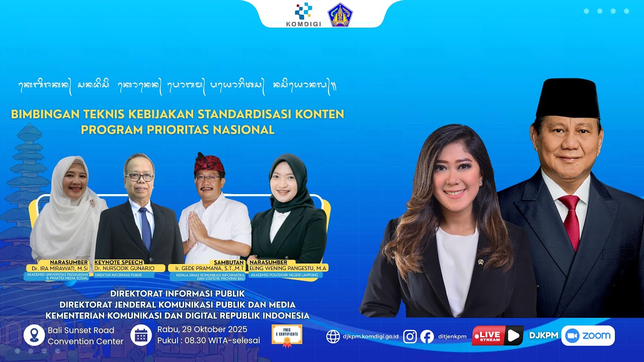 Bimtek Kebijakan Standardisasi Konten Program Prioritas Nasional