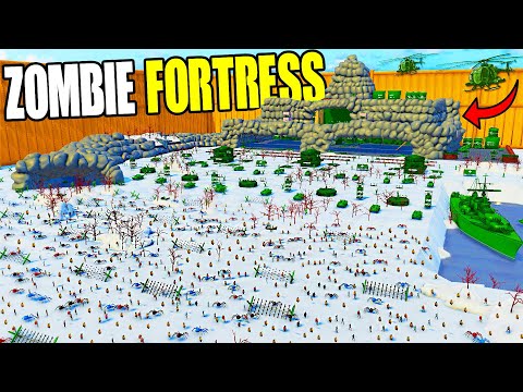 Can Green Army Hold MOUNTAIN FORTRESS vs ZOMBIE INVASION?! - Attack on Toys