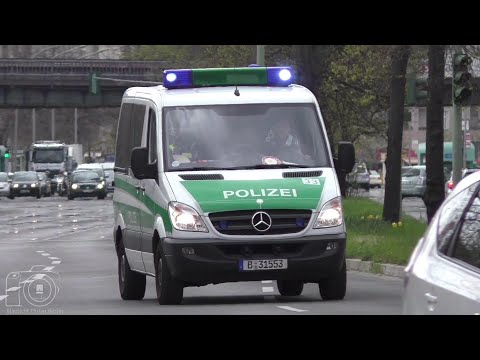 [die Spur frei Hupen] Grüner HgruKw auf Einsatzfahrt》mit RTK-5 E-Horn || Polizei Berlin 33. EHU