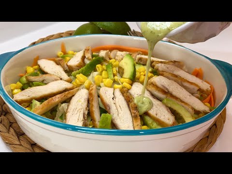 BİR AVOKADO İKİ TARİF 😍 TAVUKLU AVOKADO SALATASI VE AVOKADOLU SALATASI SOSU 💯- Çiçekintarifleri