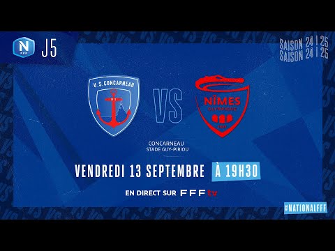 J5 I US Concarneau vs Nîmes Olympique en replay (1-0) I National FFF 2024-2025