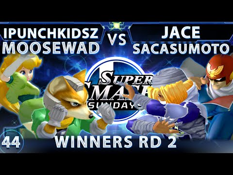 SSS 44 - iPunchKidsz & Moosewad (Green) Vs. Jace & Saca (Blue) SSBM Winners Round 2 - Smash Melee