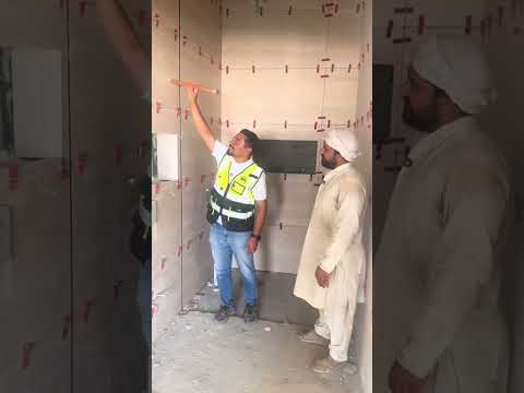 When the inspector checks every MILLIMETER😳#constructionhumor #civilengineering #tilework #inspector